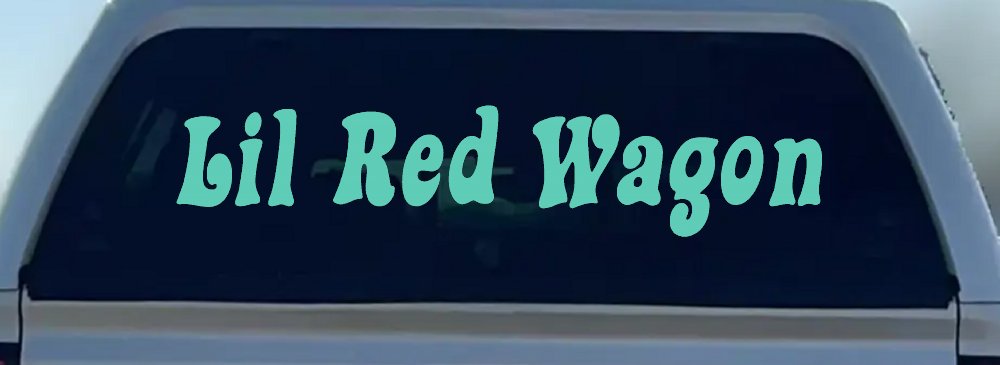 Lil Red Wagon Car or Truck Window Decal Sticker (Mint)
