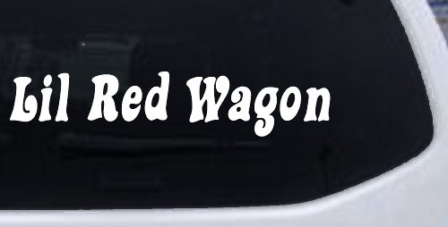 Lil Red Wagon Car or Truck Window Decal Sticker