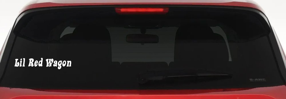 Lil Red Wagon Car or Truck Window Decal Sticker