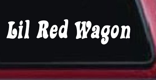 Lil Red Wagon Car or Truck Window Decal Sticker