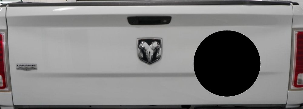 Solid Circle Car or Truck Window Decal Sticker (Black)