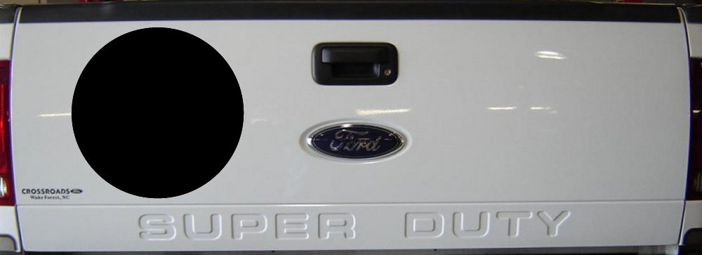 Solid Circle Car or Truck Window Decal Sticker (Black)