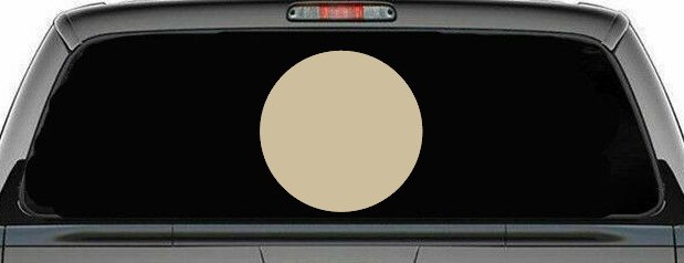 Solid Circle Car or Truck Window Decal Sticker (Desert Sand)
