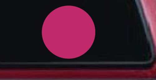 Solid Circle Car or Truck Window Decal Sticker (Hot Pink)