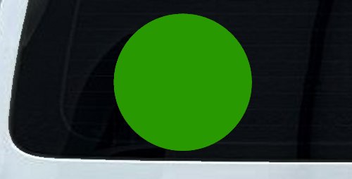 Solid Circle Car or Truck Window Decal Sticker (Lime)