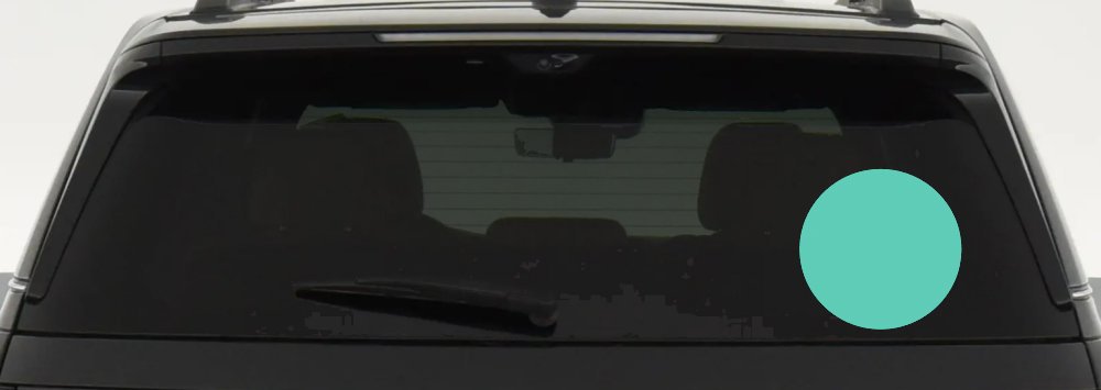 Solid Circle Car or Truck Window Decal Sticker (Mint)