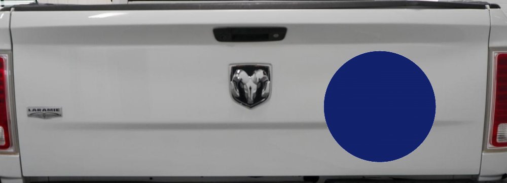 Solid Circle Car or Truck Window Decal Sticker (Navy)
