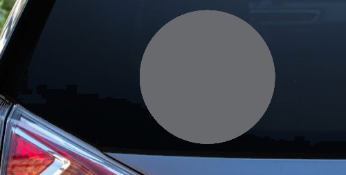 Solid Circle Car or Truck Window Decal Sticker (Silver)