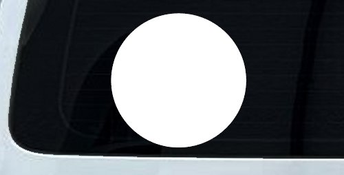 Solid Circle Car or Truck Window Decal Sticker (White)