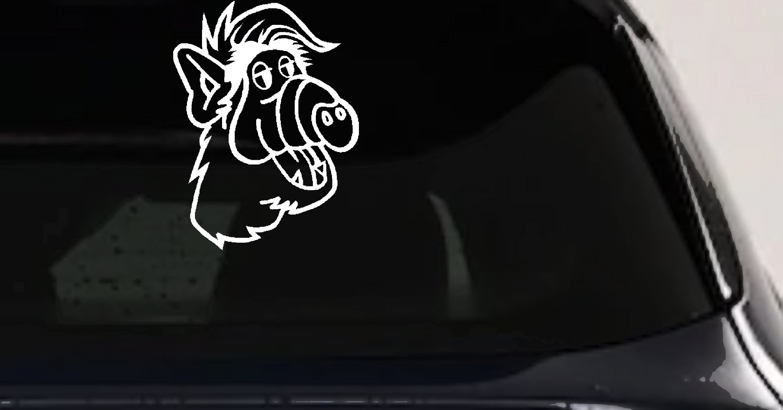 Alf Car or Truck Window Vinyl Decal Sticker (White)