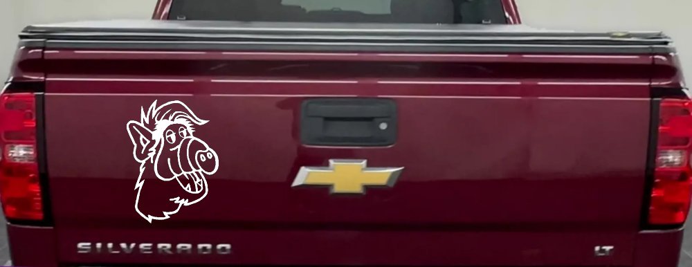 Alf Car or Truck Window Decal Sticker (White)