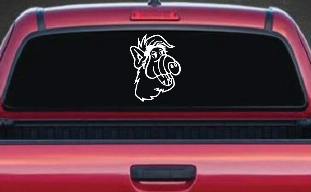 Alf Car or Truck Window Vinyl Decal Sticker (White)