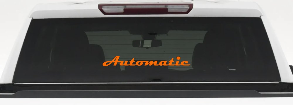 Automatic Car or Truck Window Decal Sticker (Orange)