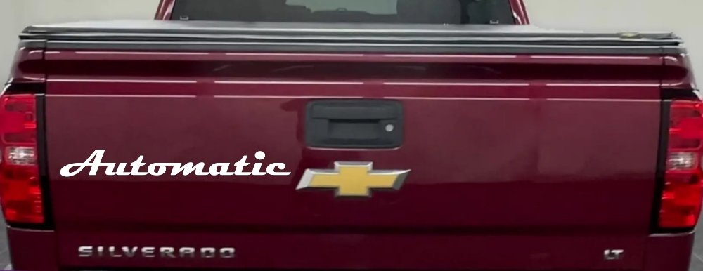 Automatic Car or Truck Window Vinyl Decal Sticker (White)