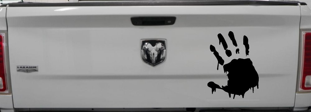 Paint Mud Hand Wave Special Orders Car or Truck Window Vinyl Decal Sticker (Black)