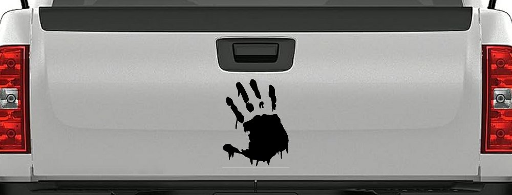 Paint Mud Hand Wave Special Orders Car or Truck Window Decal Sticker (Black)