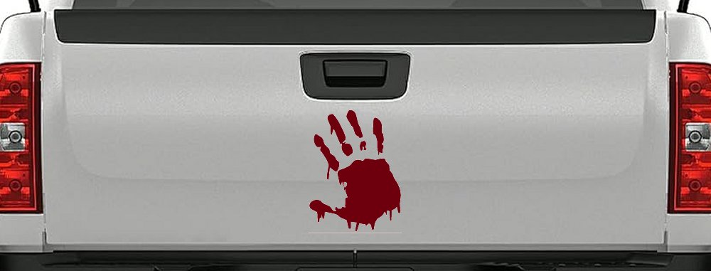Paint Mud Hand Wave Special Orders Car or Truck Window Decal Sticker (Burgundy)