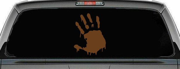 Paint Mud Hand Wave Special Orders Car or Truck Window Decal Sticker (Copper)