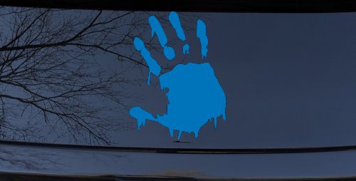 Paint Mud Hand Wave Special Orders Car or Truck Window Decal Sticker (Sky Blue)
