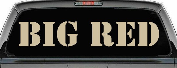 Big Red Special Orders Car or Truck Window Decal Sticker (Desert Sand)