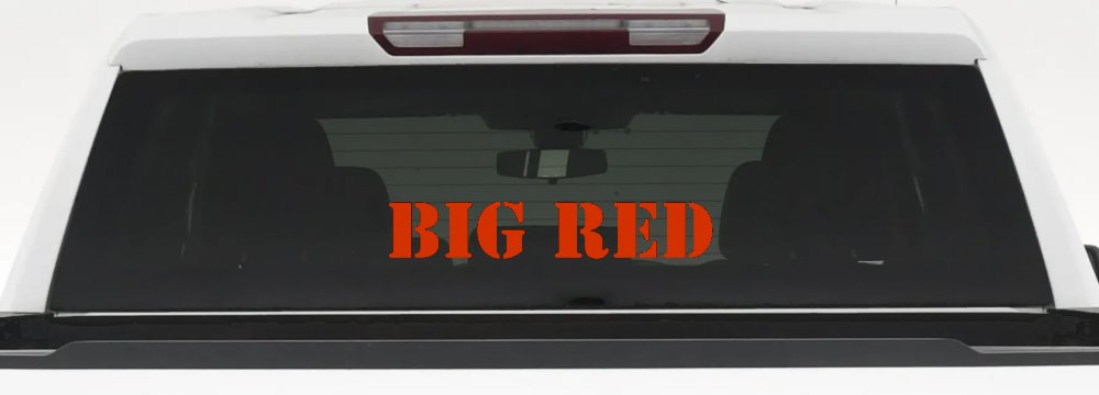 Big Red Special Orders Car or Truck Window Decal Sticker (Orange Red)