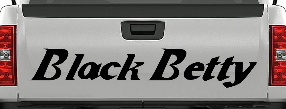 Black Betty Car or Truck Window Decal Sticker (Black)