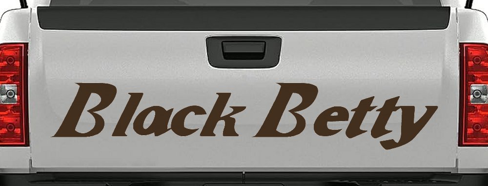 Black Betty Car or Truck Window Vinyl Decal Sticker (Brown)