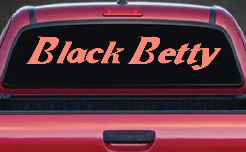 Black Betty Car or Truck Window Decal Sticker