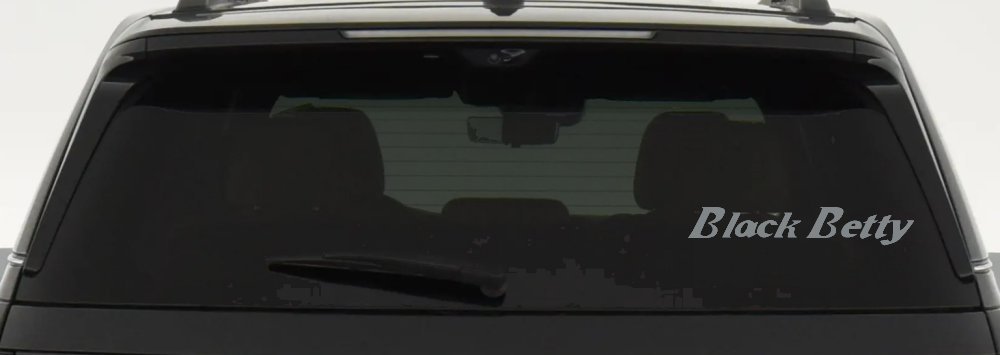 Black Betty Car or Truck Window Decal Sticker (Telegrey)