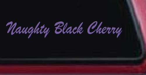 Naughty Black Cherry Car or Truck Window Decal Sticker (Purple)