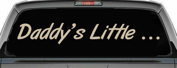 Daddys Little Car or Truck Window Vinyl Decal Sticker (Desert Sand)