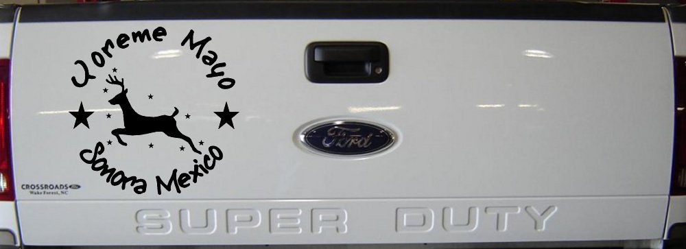 Yoreme Mayo Sonora Mexico Car or Truck Window Vinyl Decal Sticker (Black)