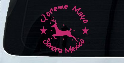 Yoreme Mayo Sonora Mexico Car or Truck Window Decal Sticker (Hot Pink)