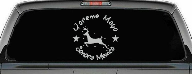Yoreme Mayo Sonora Mexico Car or Truck Window Vinyl Decal Sticker (Light Gray)