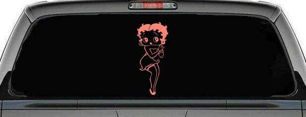 Betty Boop Hands Together Lady Biker Cartoons Car or Truck Window Decal Sticker