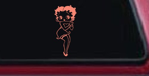 Betty Boop Hands Together Lady Biker Cartoons Car or Truck Window Decal Sticker