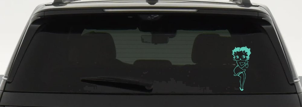 Betty Boop Hands Together Lady Biker Cartoons Car or Truck Window Decal Sticker