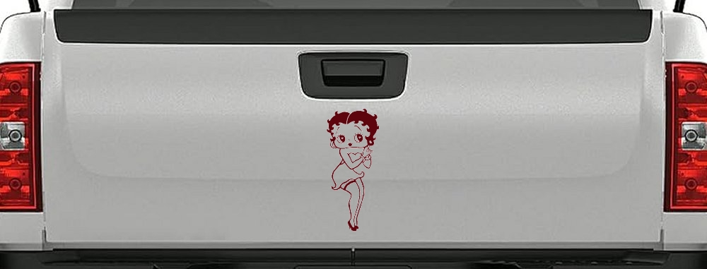 Betty Boop Hands Together Lady Biker Cartoons Car or Truck Window Decal Sticker
