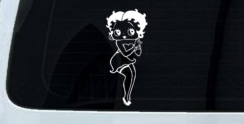 Betty Boop Hands Together Lady Biker Cartoons Car or Truck Window Decal Sticker