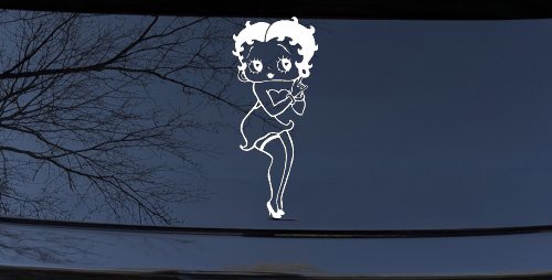 Betty Boop Hands Together Lady Biker Cartoons Car or Truck Window Decal Sticker