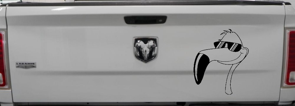 Flamingo Cartoons Car or Truck Window Decal Sticker