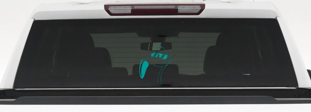 Flamingo Cartoons Car or Truck Window Decal Sticker