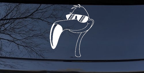 Flamingo Cartoons Car or Truck Window Decal Sticker