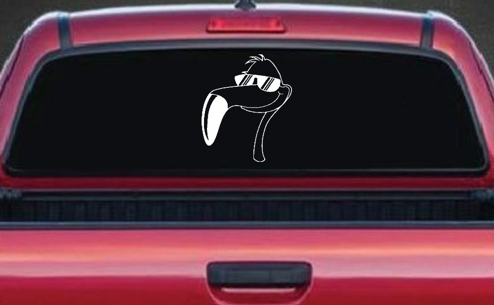Flamingo Cartoons Car or Truck Window Decal Sticker