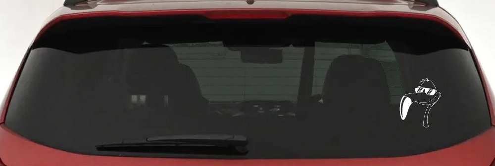 Flamingo Cartoons Car or Truck Window Decal Sticker