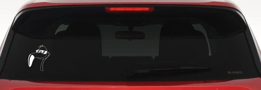 Flamingo Cartoons Car or Truck Window Decal Sticker