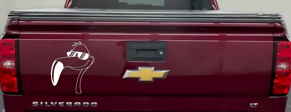 Flamingo Cartoons Car or Truck Window Decal Sticker