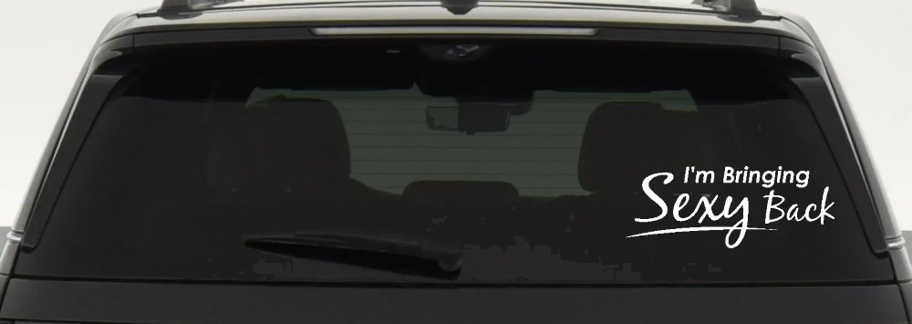 Im Bringing Sexy Back Car or Truck Window Vinyl Decal Sticker (White)