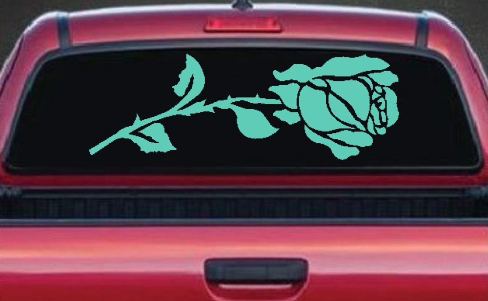 Rose Flower Car or Truck Window Decal Sticker