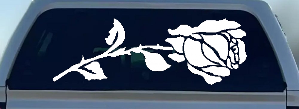 Rose Flower Car or Truck Window Decal Sticker
